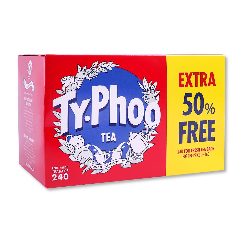 Typhoo Tea Bags 160 + 50% Free 257464-NEW