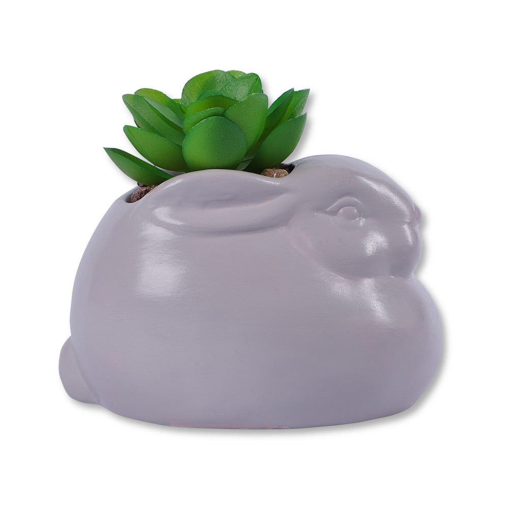 Grey Rabbit Pot Plant 330187-GREY-RABBIT-POT-PLANT