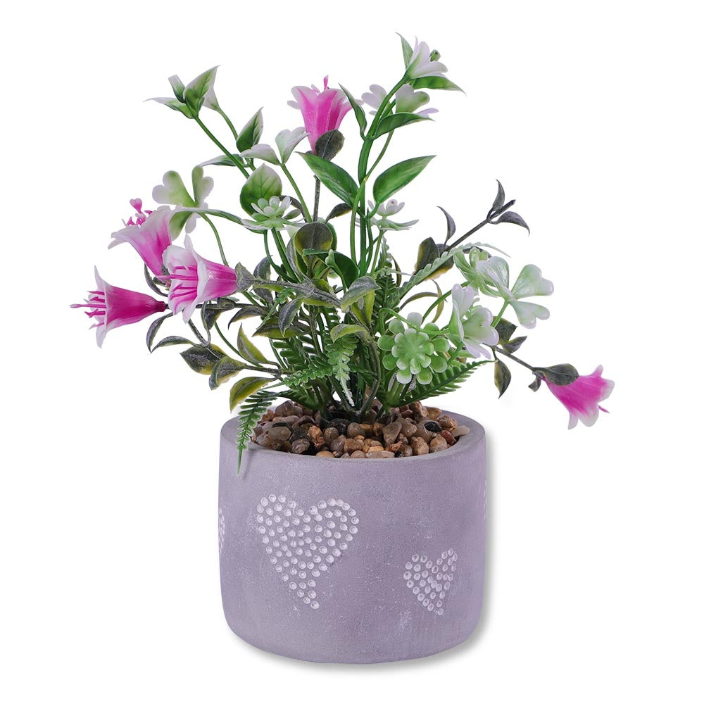 Patterned Grey Pot Plant Flowers 329791-PATTERNED-GREY-POT-PLANT-FLOWERS