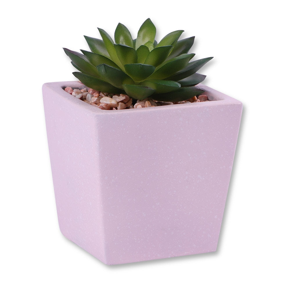 Square Pastel Plant Pot Pink 329795-SQUARE-PASTEL-PLANT-POT-PINK