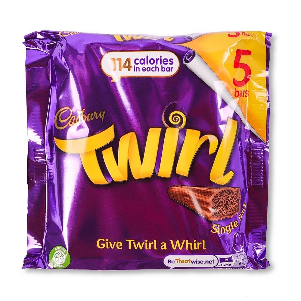 Cadbury Twirl Chocolate Bars 5 X 21.5G | Poundstretcher 281548-NEW
