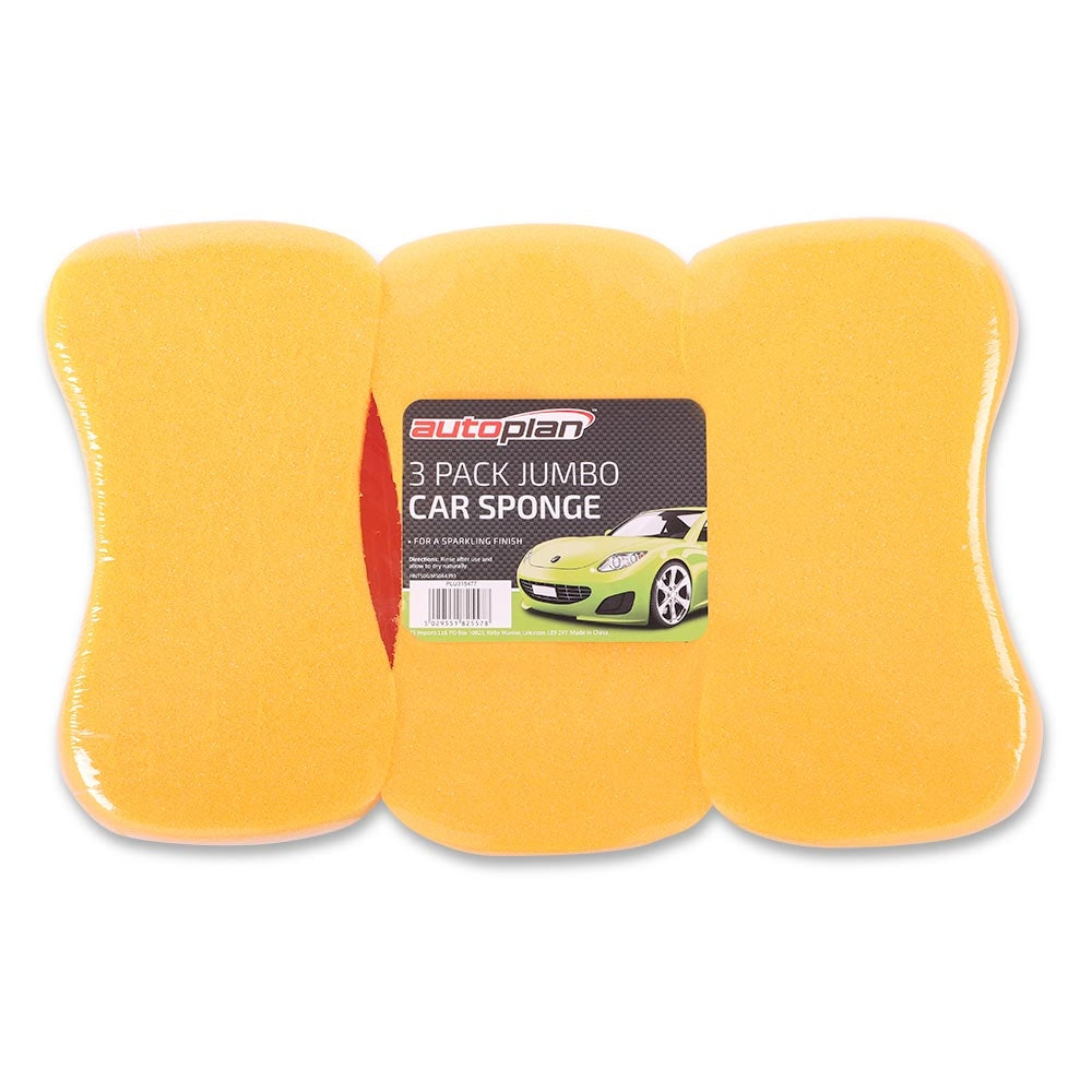 3 Jumbo Car Sponges 315477