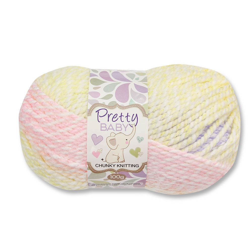 Pretty Baby Chunky Knit Yarn 1X100G Multi 269502-MULTI