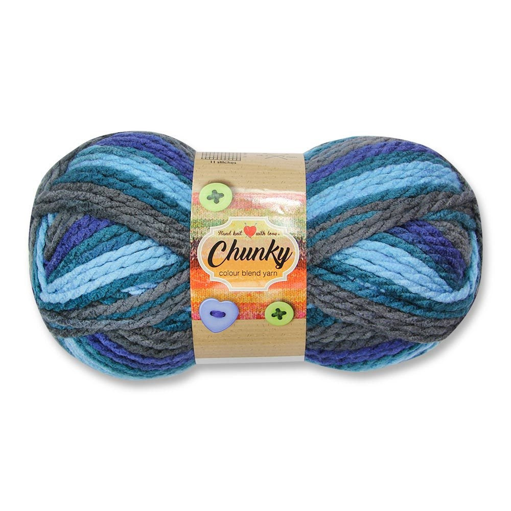 Chunky Colour Blend Yarn Blue 272954-BLUE