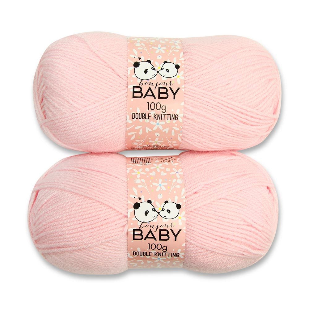 Double Knit Yarn Baby Pastel Pink 2X100G 322480-BABY-PASTEL-pink