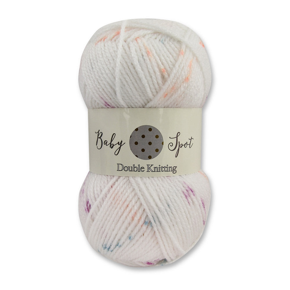 Baby Spot Double Knitting Yarn White 1X50G 325008-WHITE