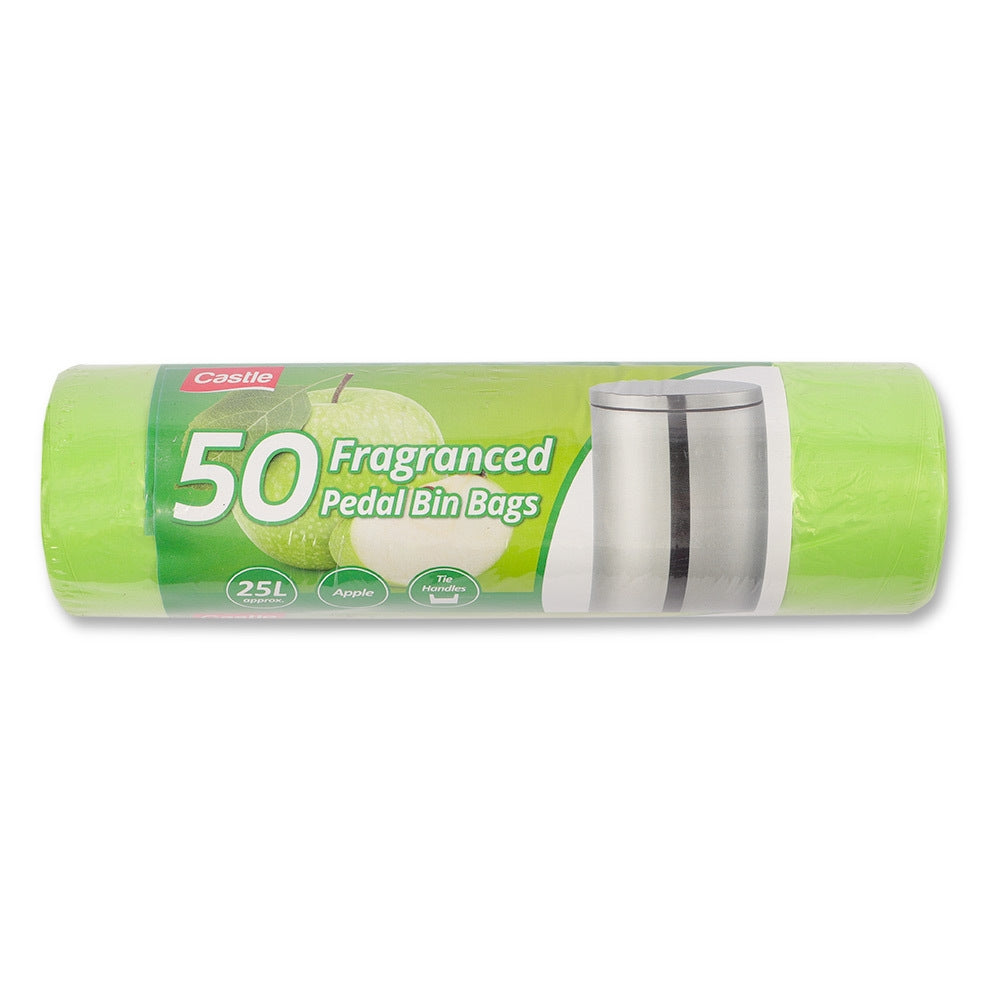 Fragranced Swing Bin Bags 25 Litres 50 Pack Apple 326037-APPLE
