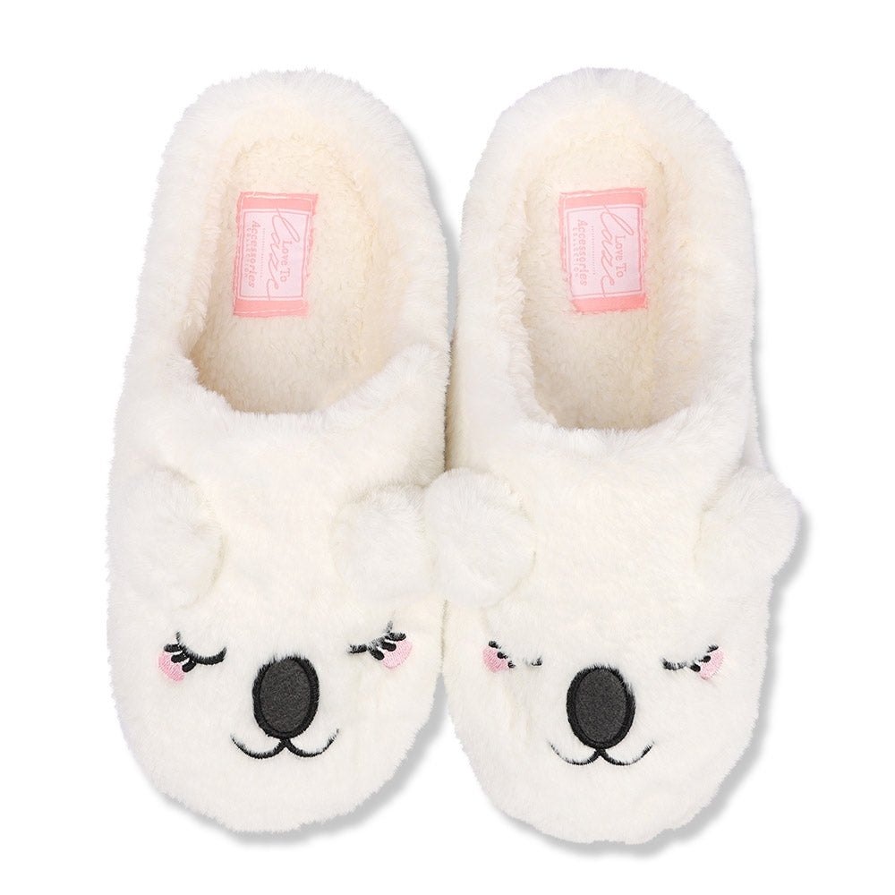 Ladies Koala Slippers - White 339149