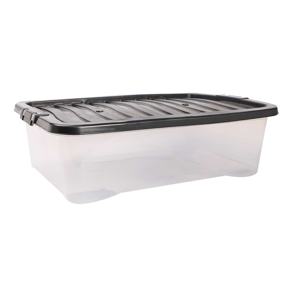 Plastic Under Bed Storage Box With Lid 32 Litres