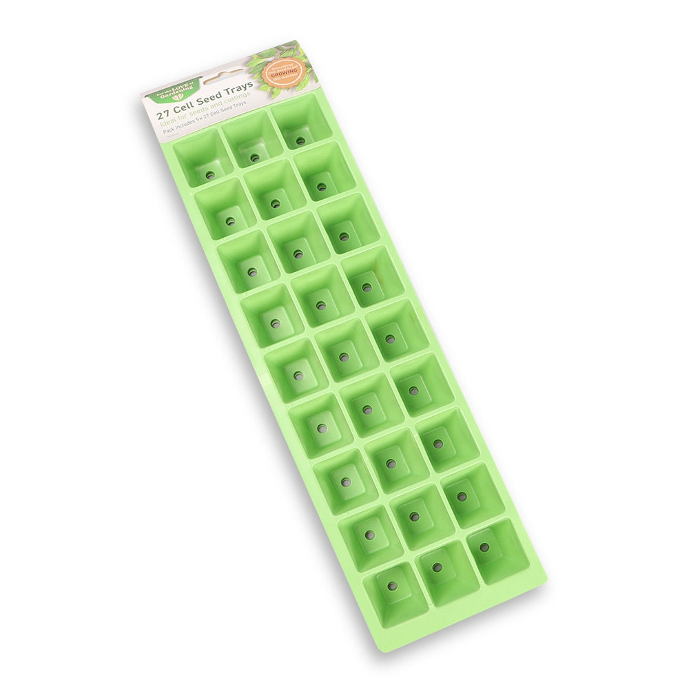 Green 27 Cell Seed Trays 5 Pack 333774 - GREEN
