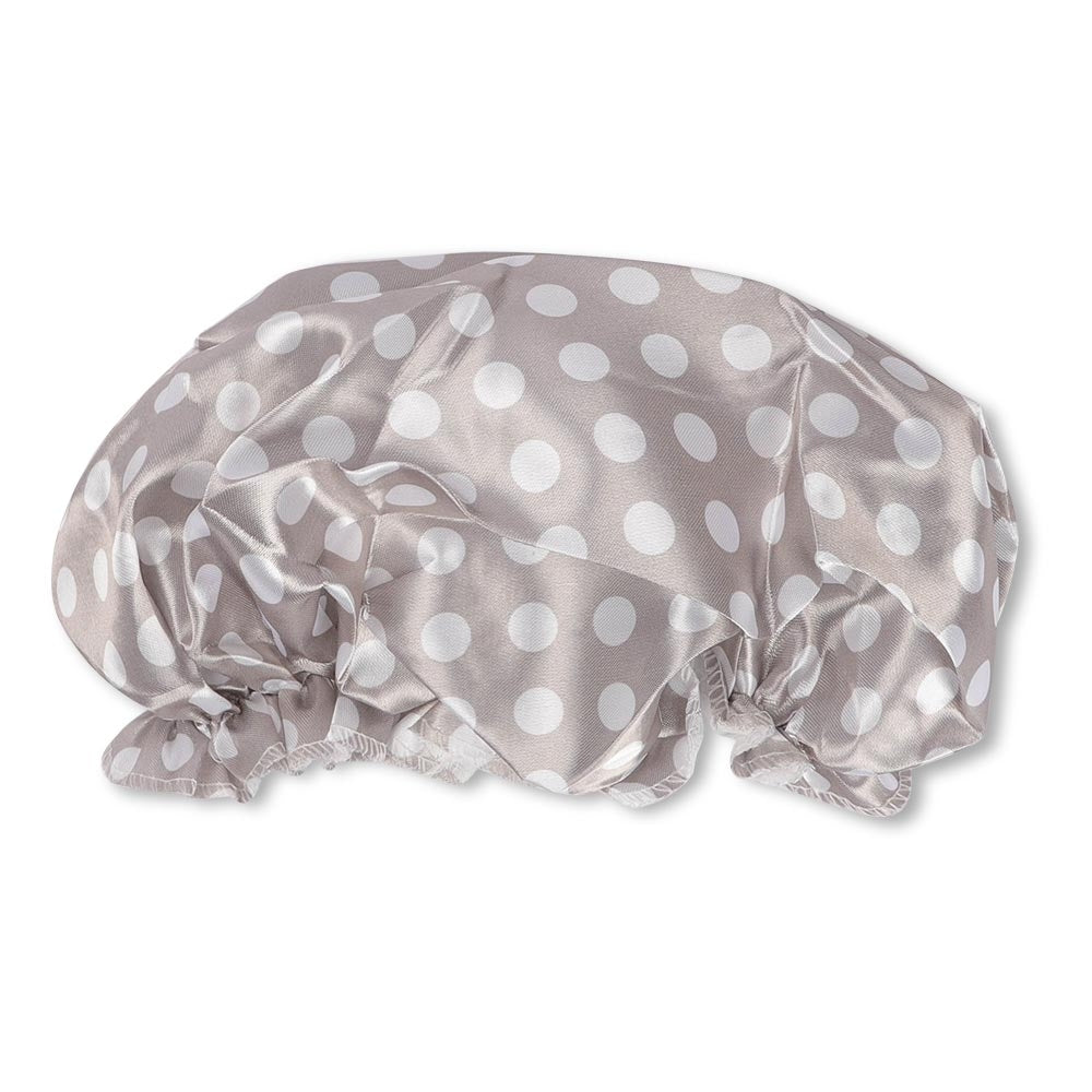 Silver Satin Shower Cap 315082-SILVER