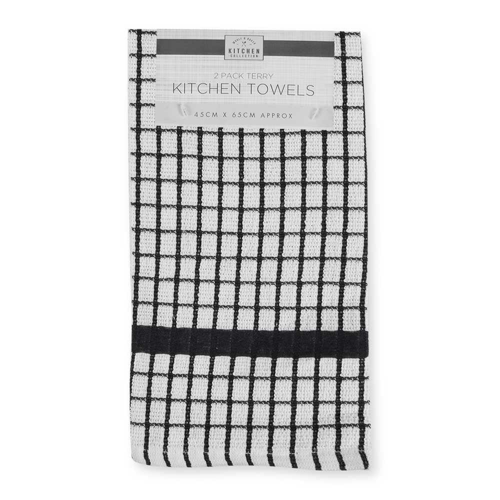 Terry Check Tea Towel 2 Pack 324914