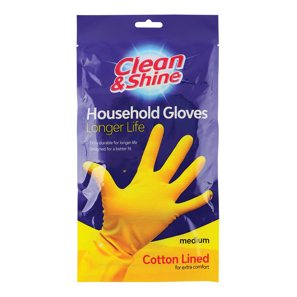 Clean & Shine Household Cleaning Gloves Medium