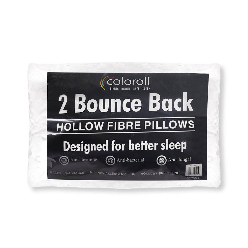 Coloroll Hollow Fibre Pillows 2 Pack 329367