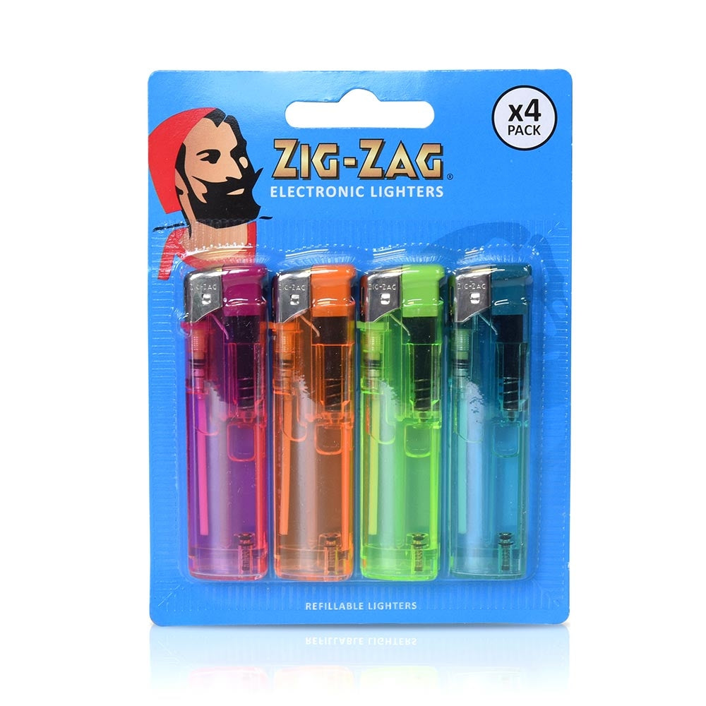 Zig-Zag Electric Lighters 4 Pack 334263