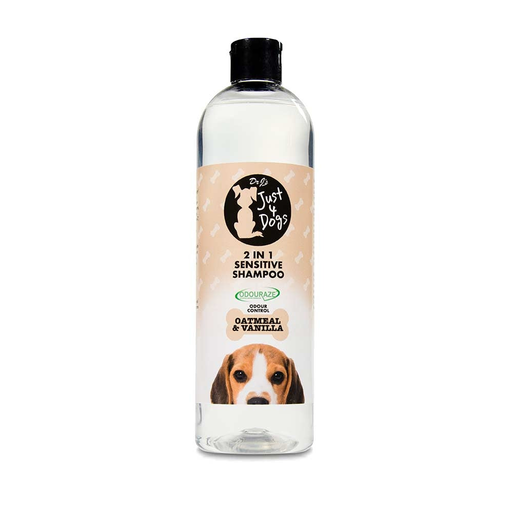 Just 4 Dogs 2In1 Sensitive Shampoo - Oatmeal & Vanilla 500Ml | Poundstretcher & Pet Hut 335629