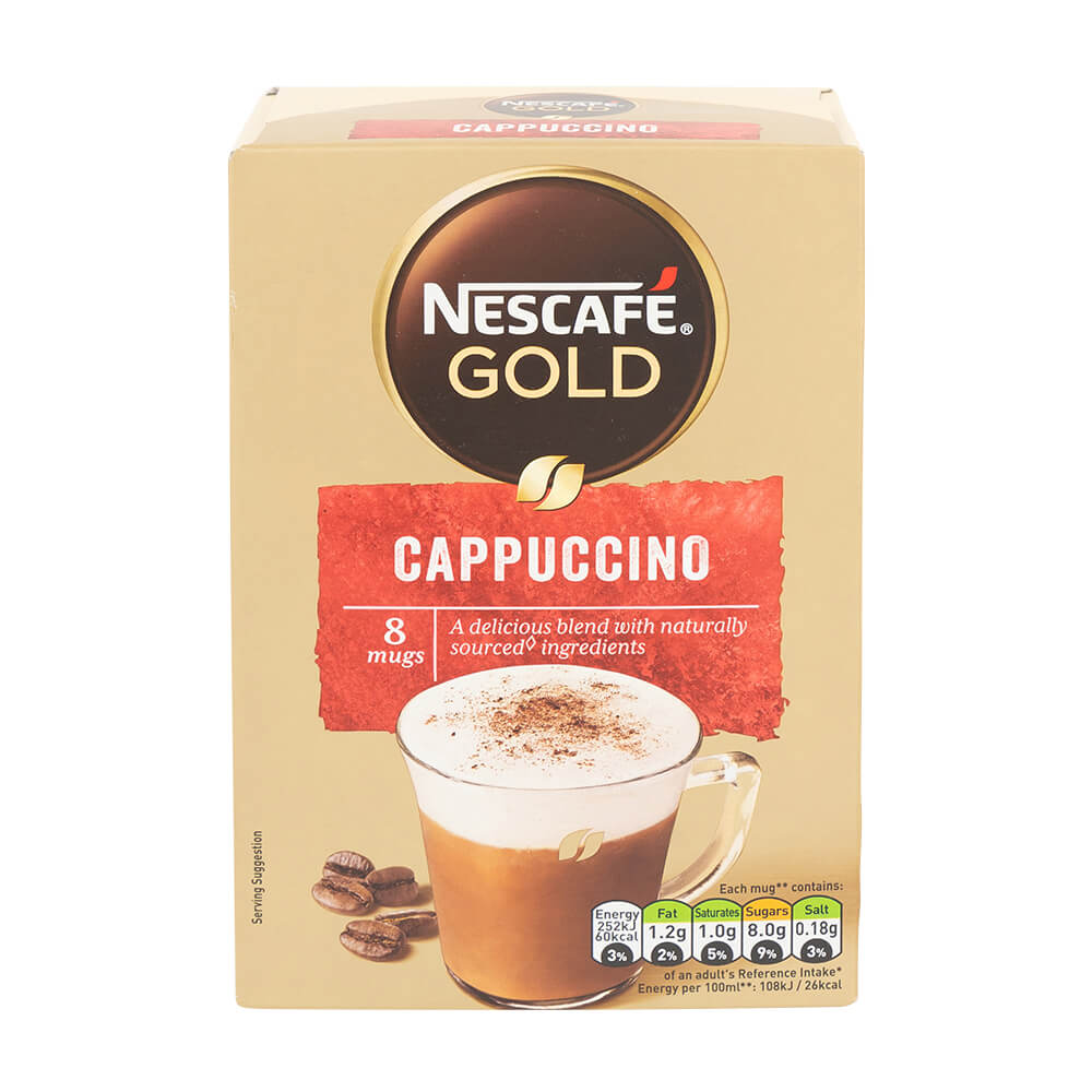 Nescafe Gold Cappuccino Sachet 15.5g x 8 Pack