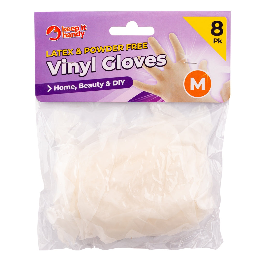 Latex & Powder Free Vinyl Gloves 8 Pack 237908