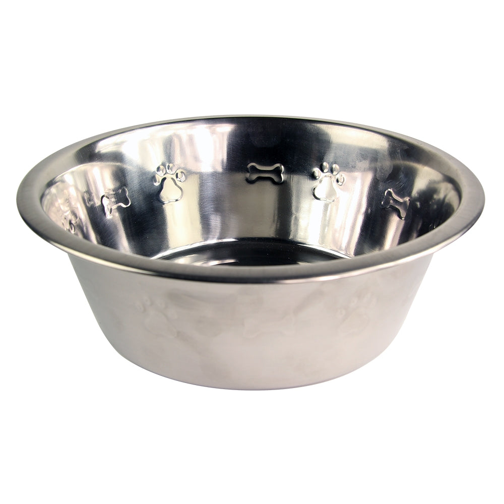 Large Stainless Steel Pet Feeding Bowl | Poundstretcher 256815