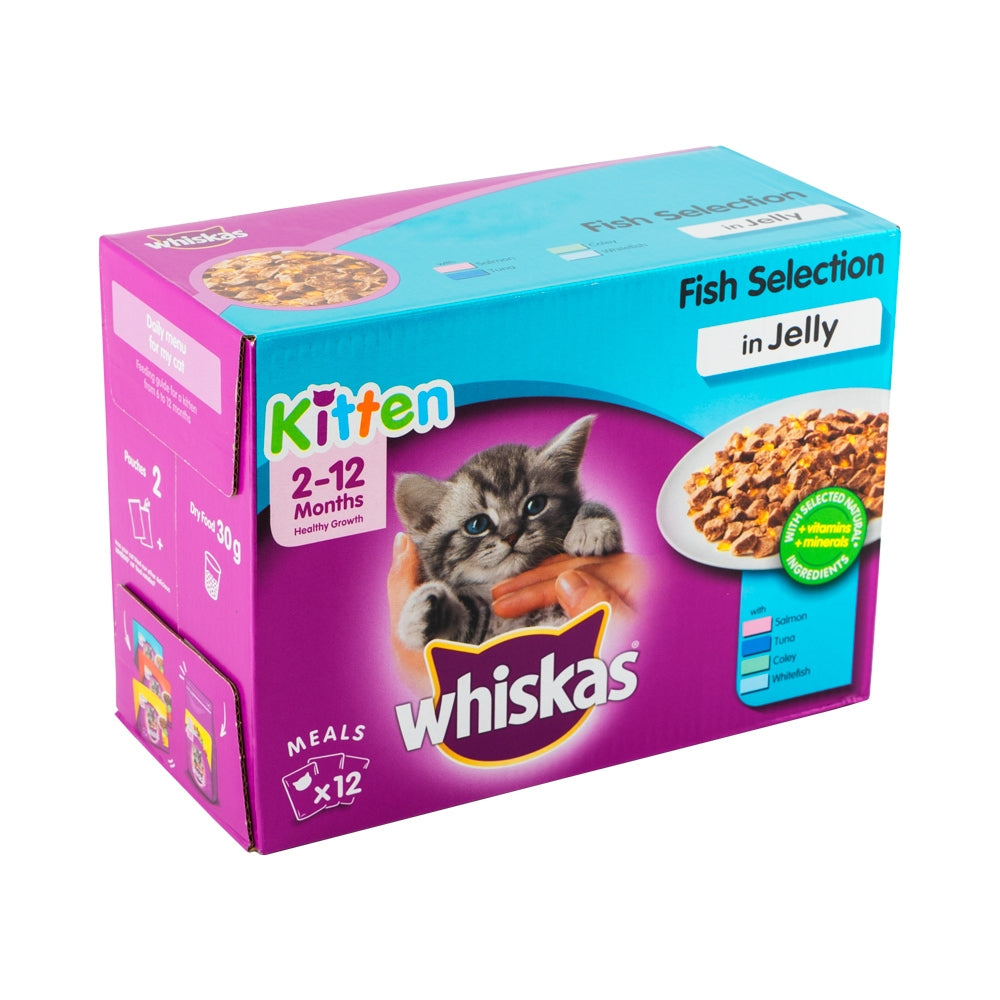 Whiskas Kitten Pouches In Jelly 12X100G 274229