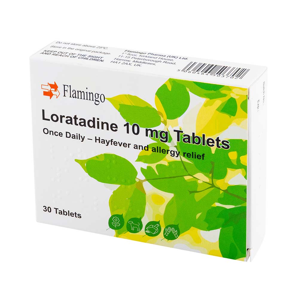 Loratadine 10mg Tablets for Hayfever & Allergy 30 Pack