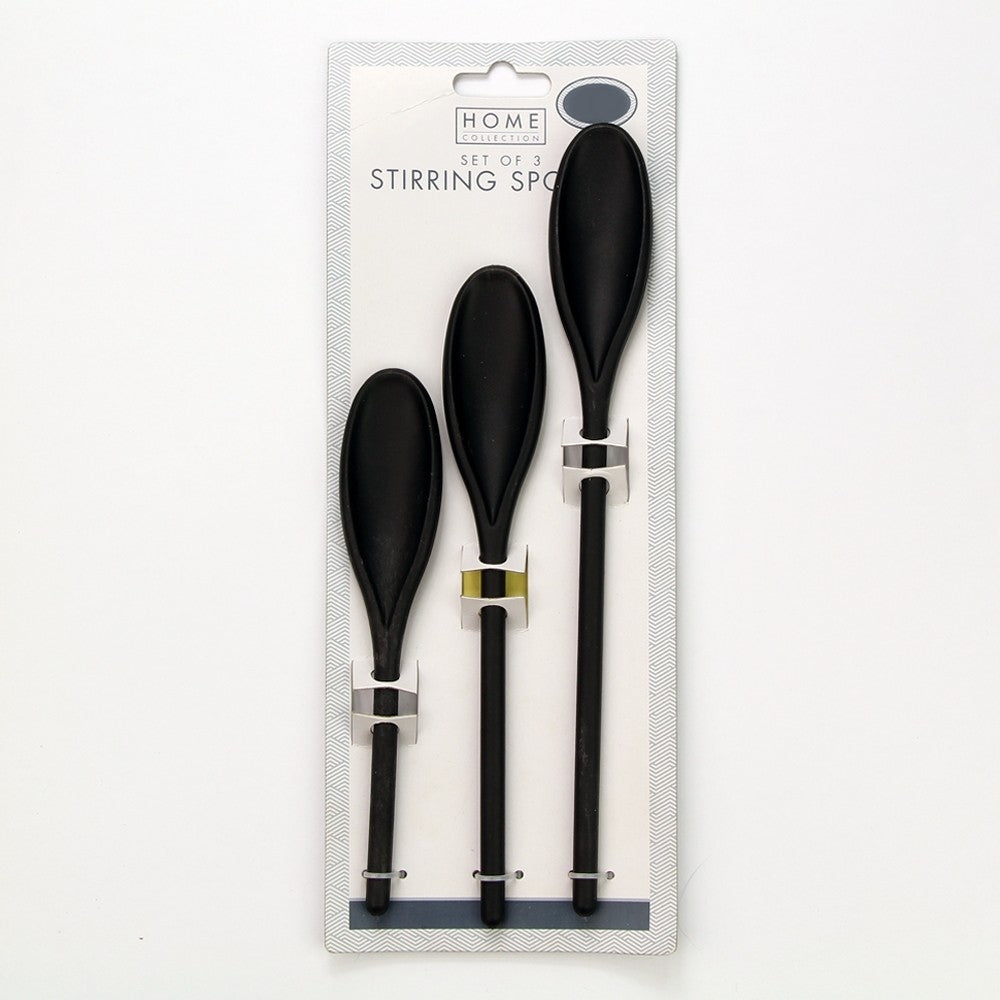 3 Pack Stirring Spoons- Black 325856-BLACK