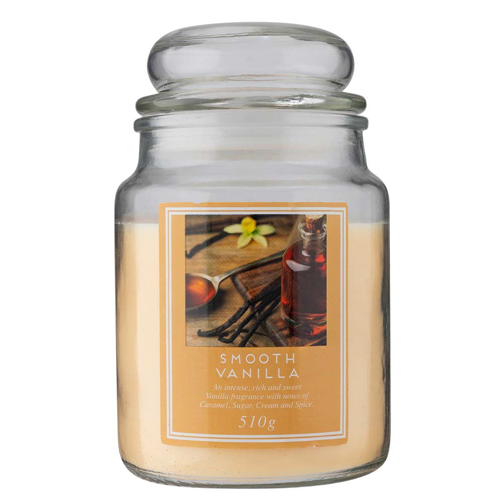 18oz Smooth Vanilla Scented Jar Candle