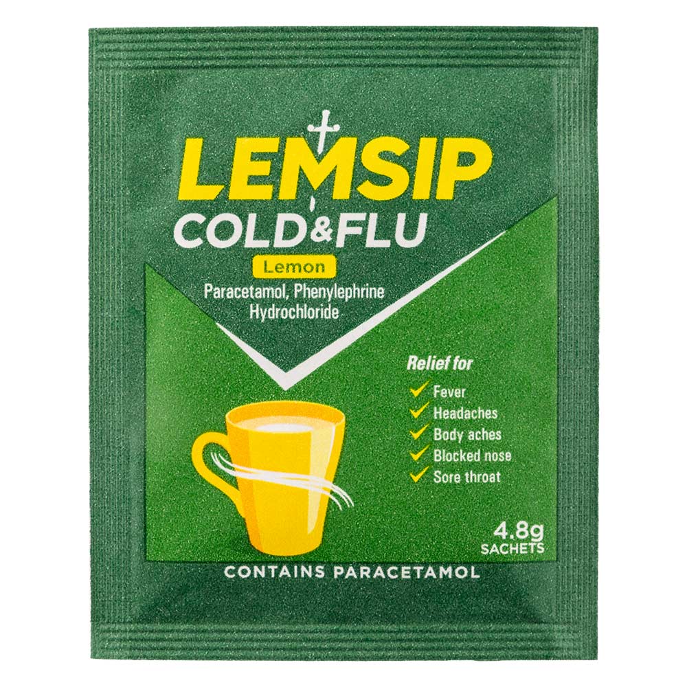 Lemsip Cold And Flu Lemon 4.8g x 5 Pack