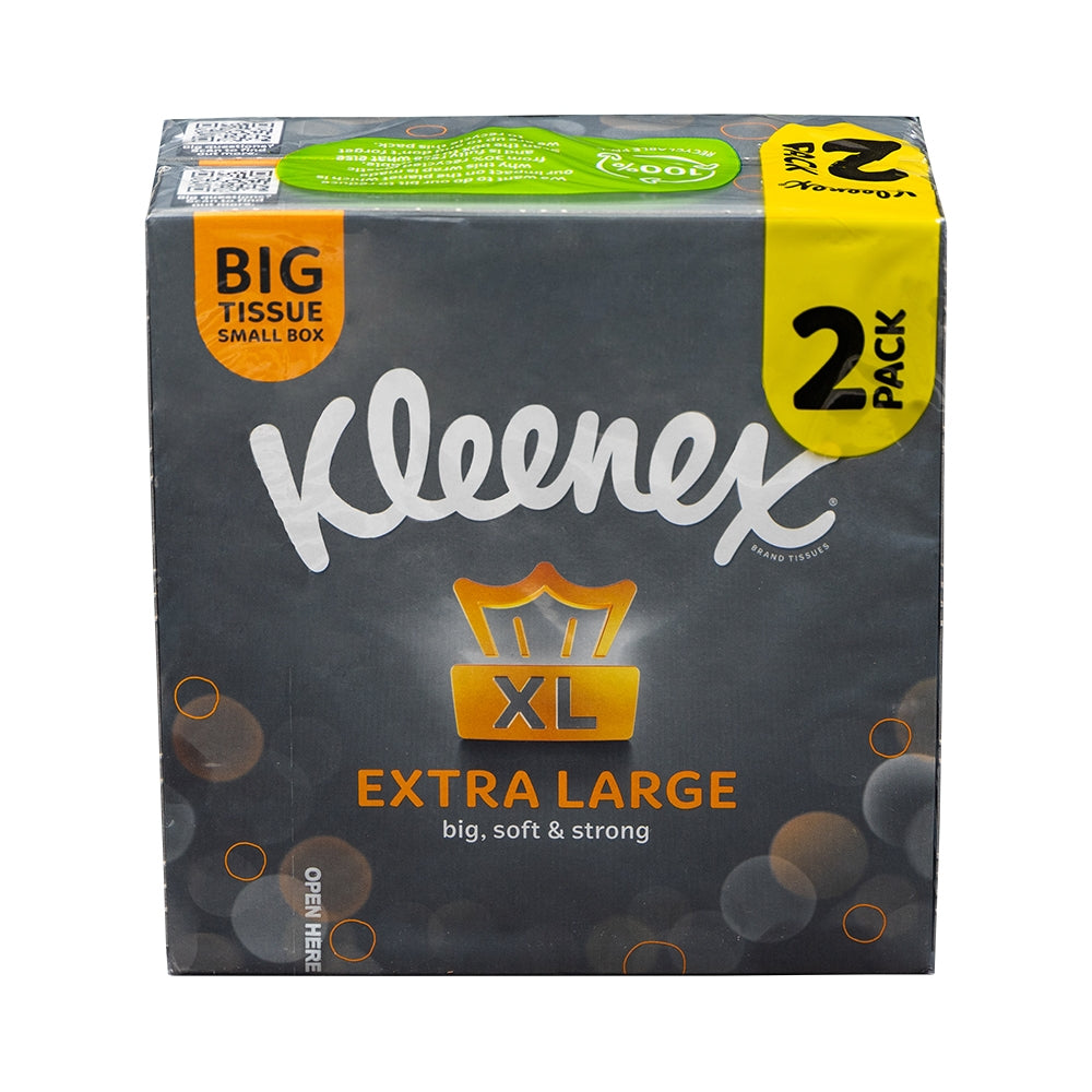 Kleenex Extra Large Tissue Box 2 Pack | Poundstretcher 307265