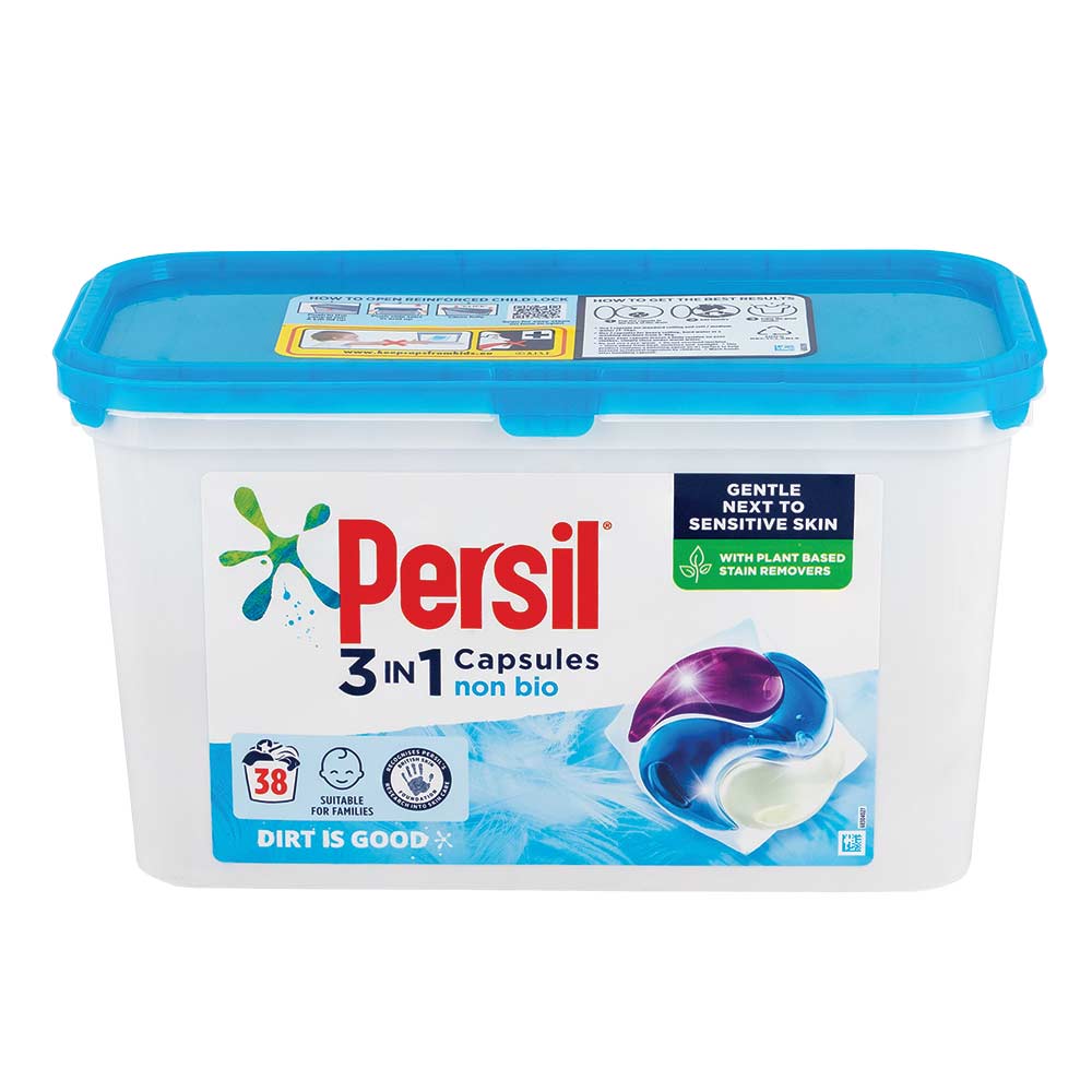 Persil 3-In-1 Non Bio Washing Capsules 38 Washes