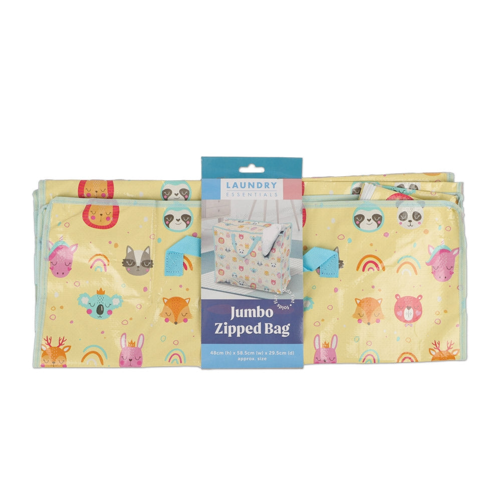 Jumbo Zipped Yellow Laundry Bag 315906-YELLOW