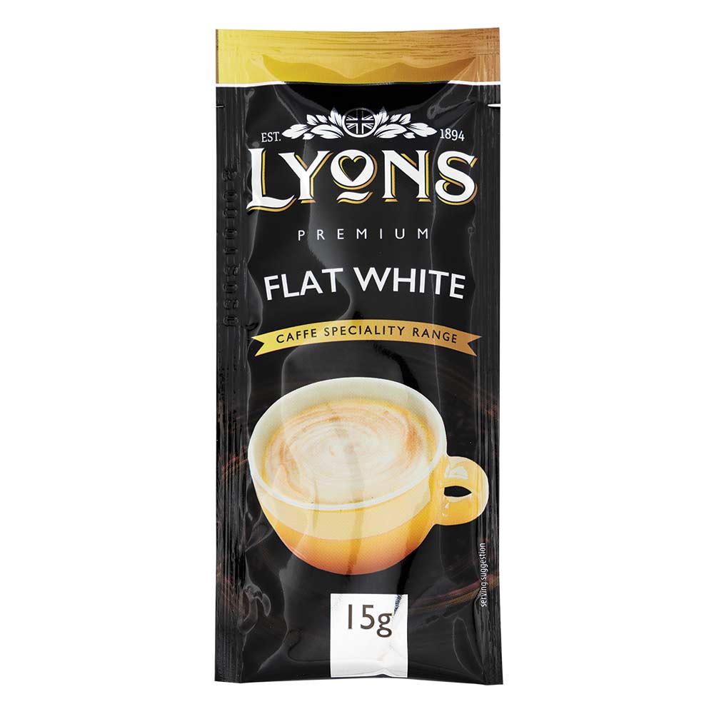 Lyons Premium Flat White Coffee 12 X 15g Pack
