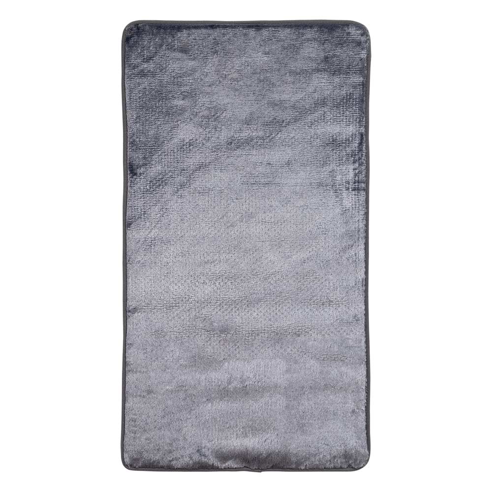 Silver Velvet Touch Rug 60 x 110cm