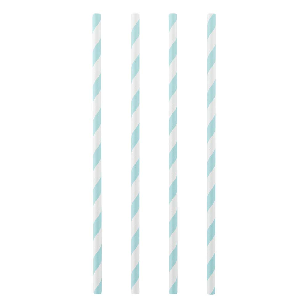 Paper Straws Blue 50 Pack