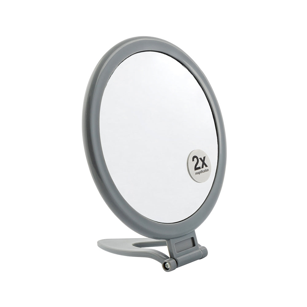 2X Magnification Mirror With Flip Stand - Black 331372-GREY