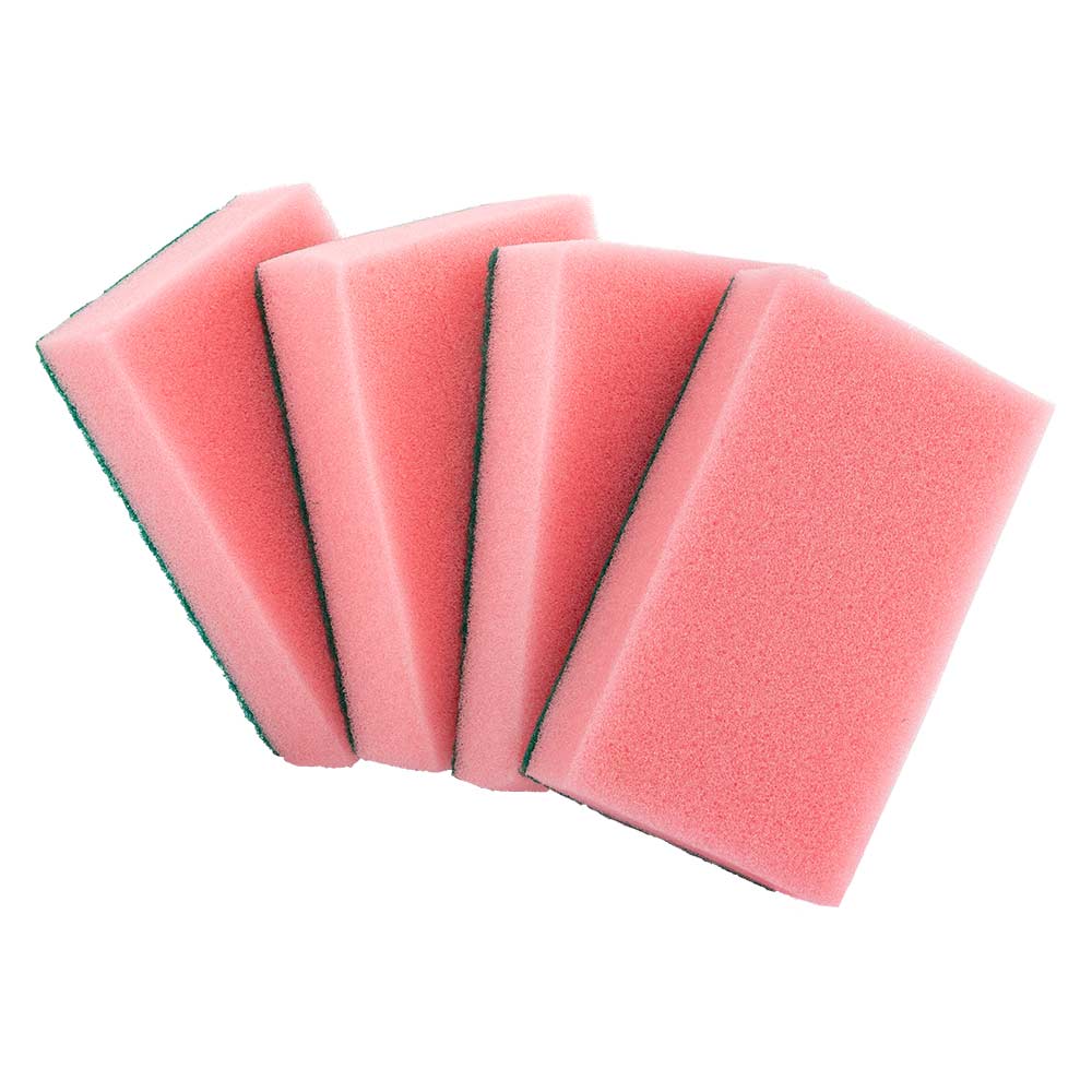 Clean & Shine Extra Large Pink Scourers 4 Pack