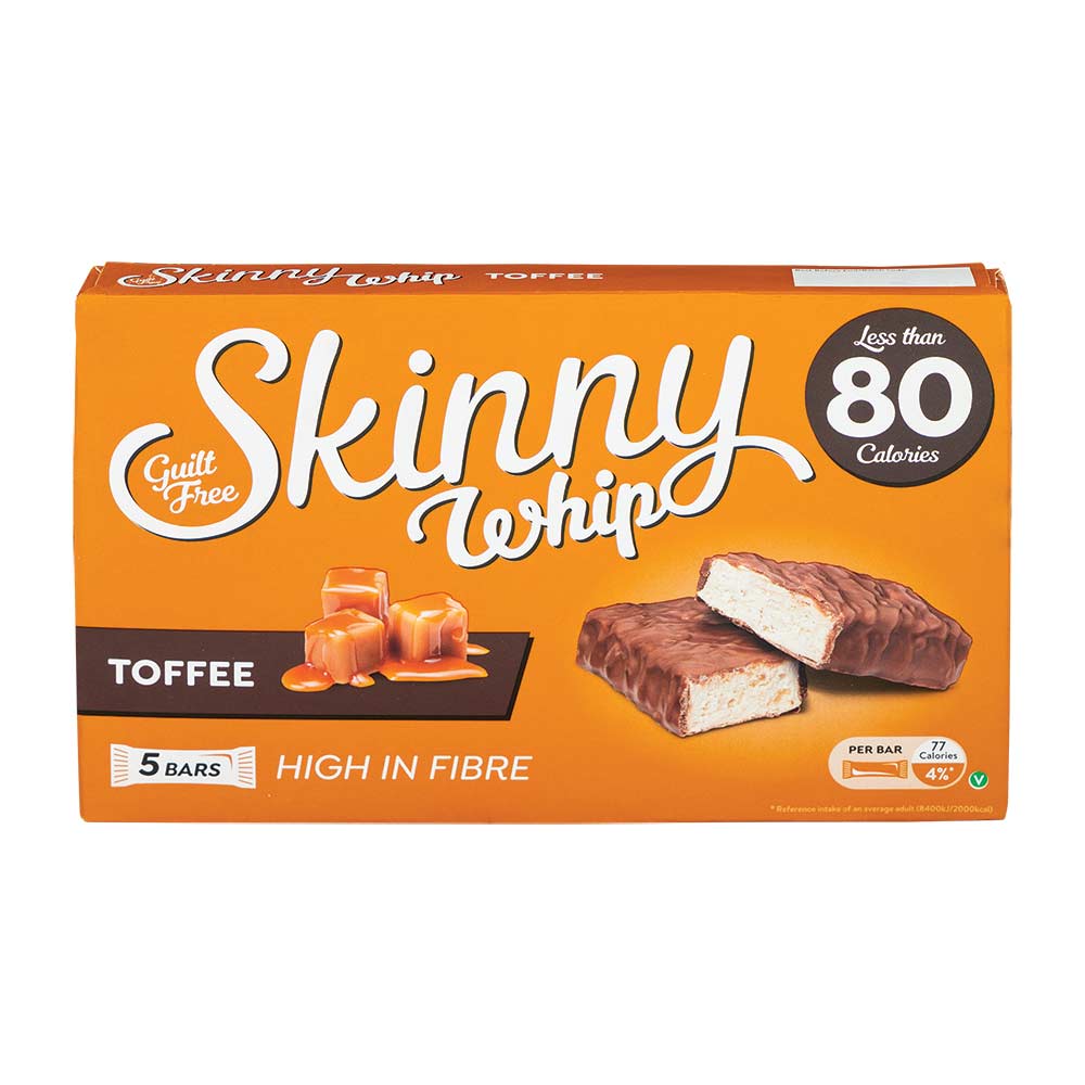 Skinny Whip Bars Toffee & Chocolate 20g x 5 Pack