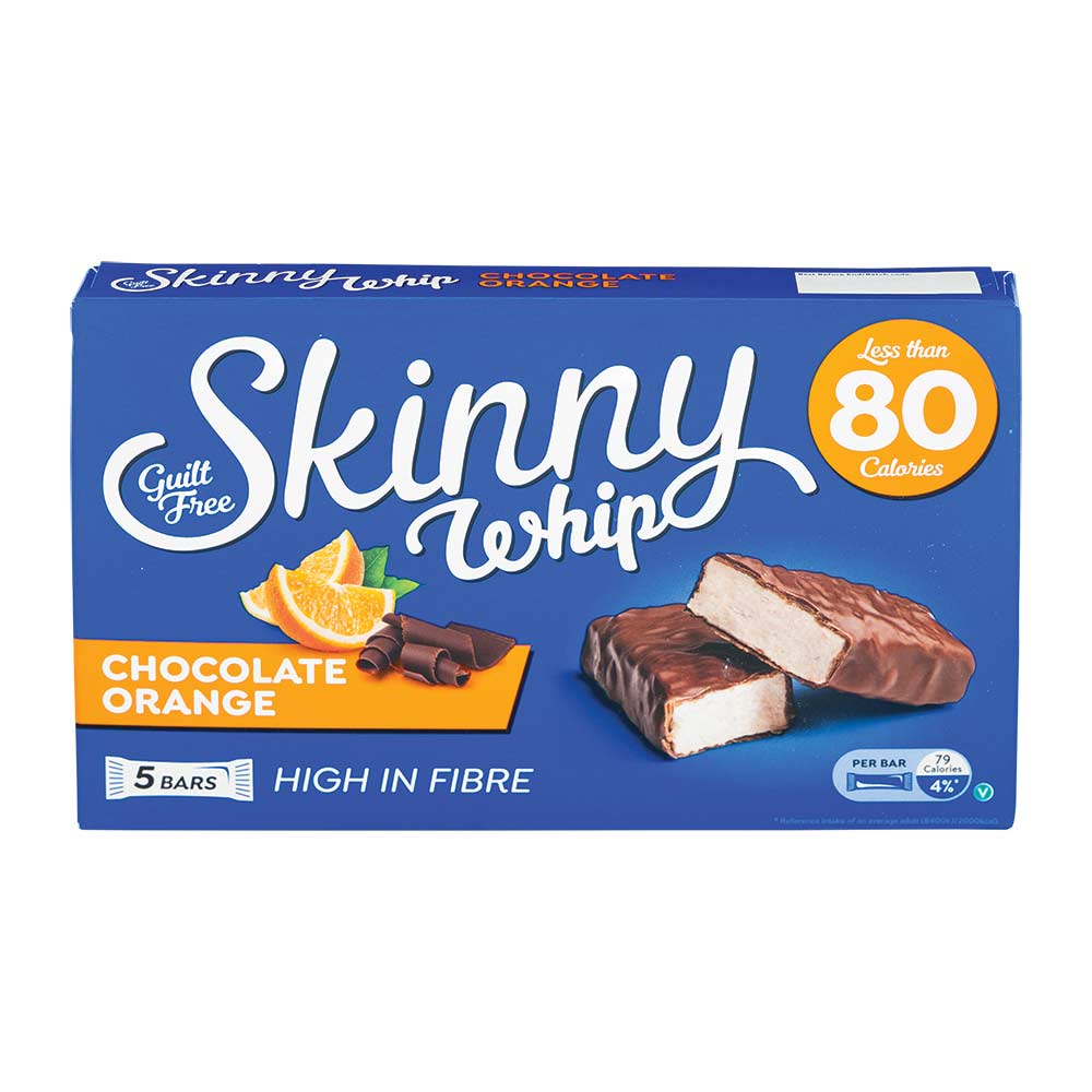 Skinny Whip Bars Chocolate Orange 20g x 5 Pack