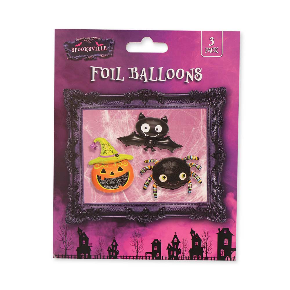 Halloween Foil Balloons 3 Pack