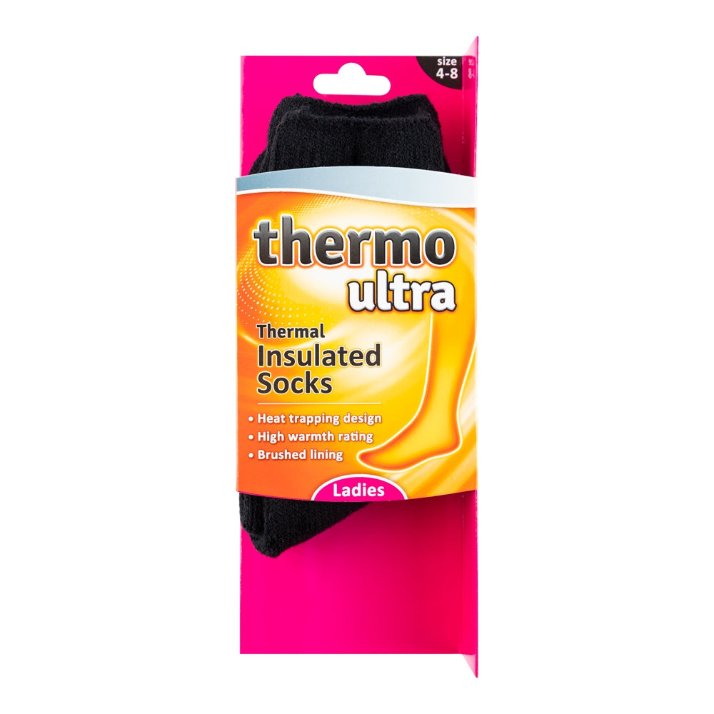 Ladies Black Thermo Ultra Socks 338924-BLACK