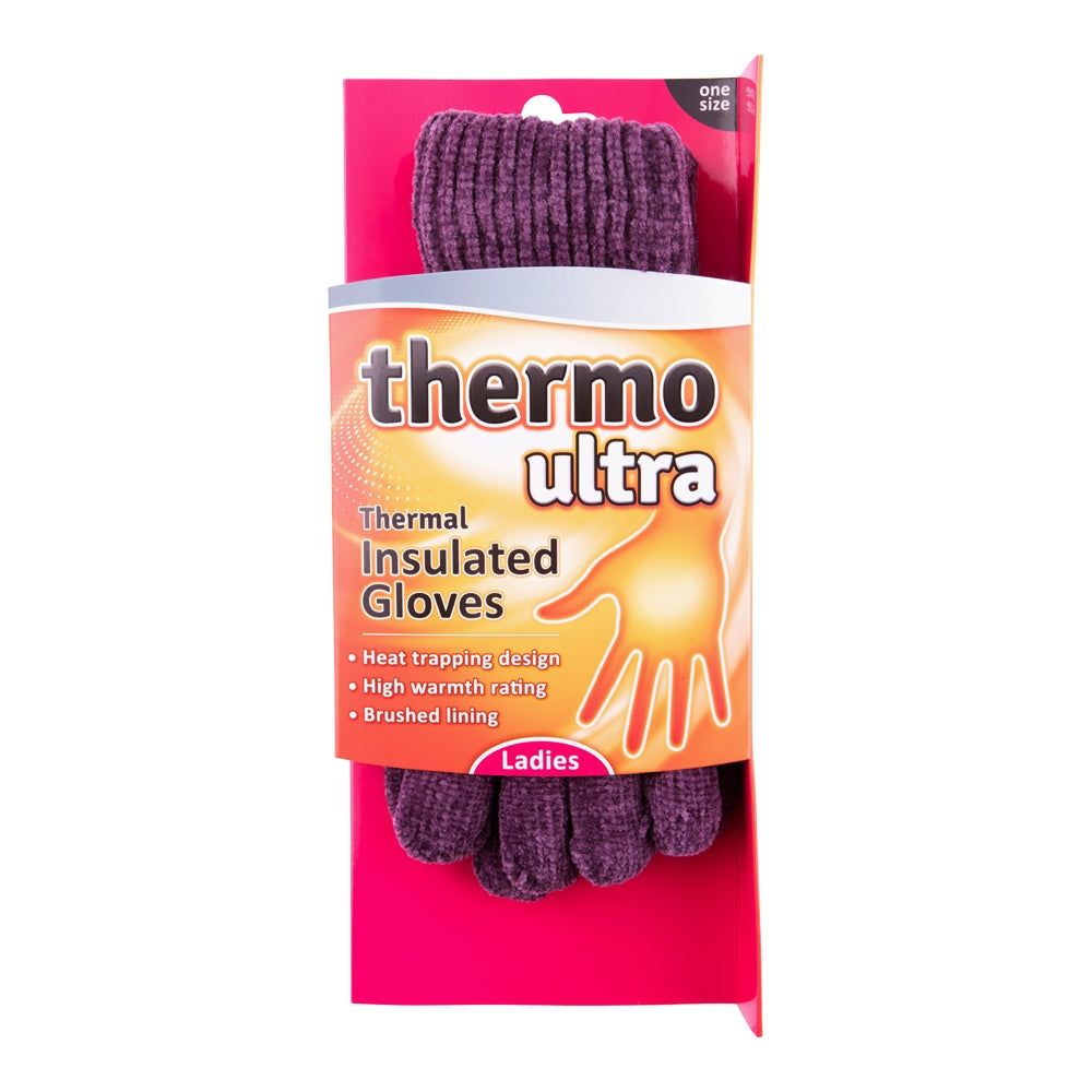 Ladies Purple Thermo Ultra Gloves 338926-PURPLE