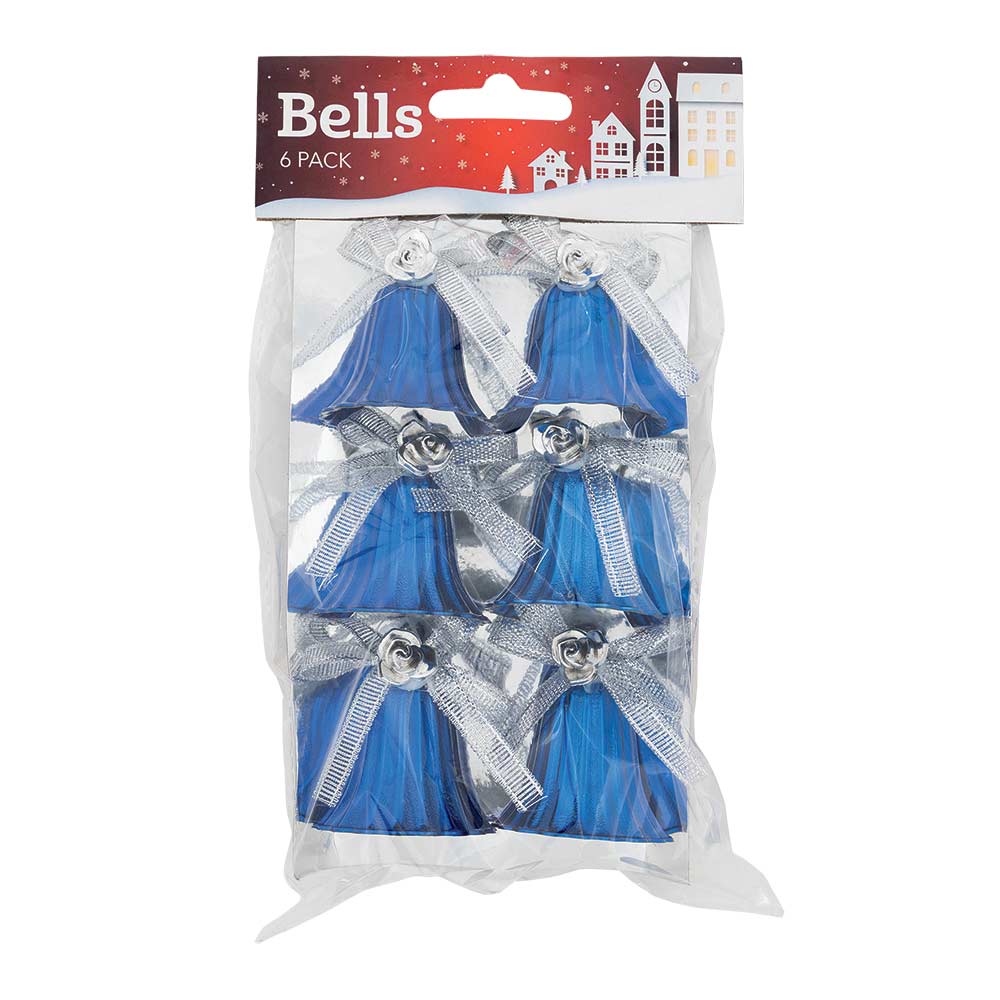 6 Pack Christmas Bells Decorations