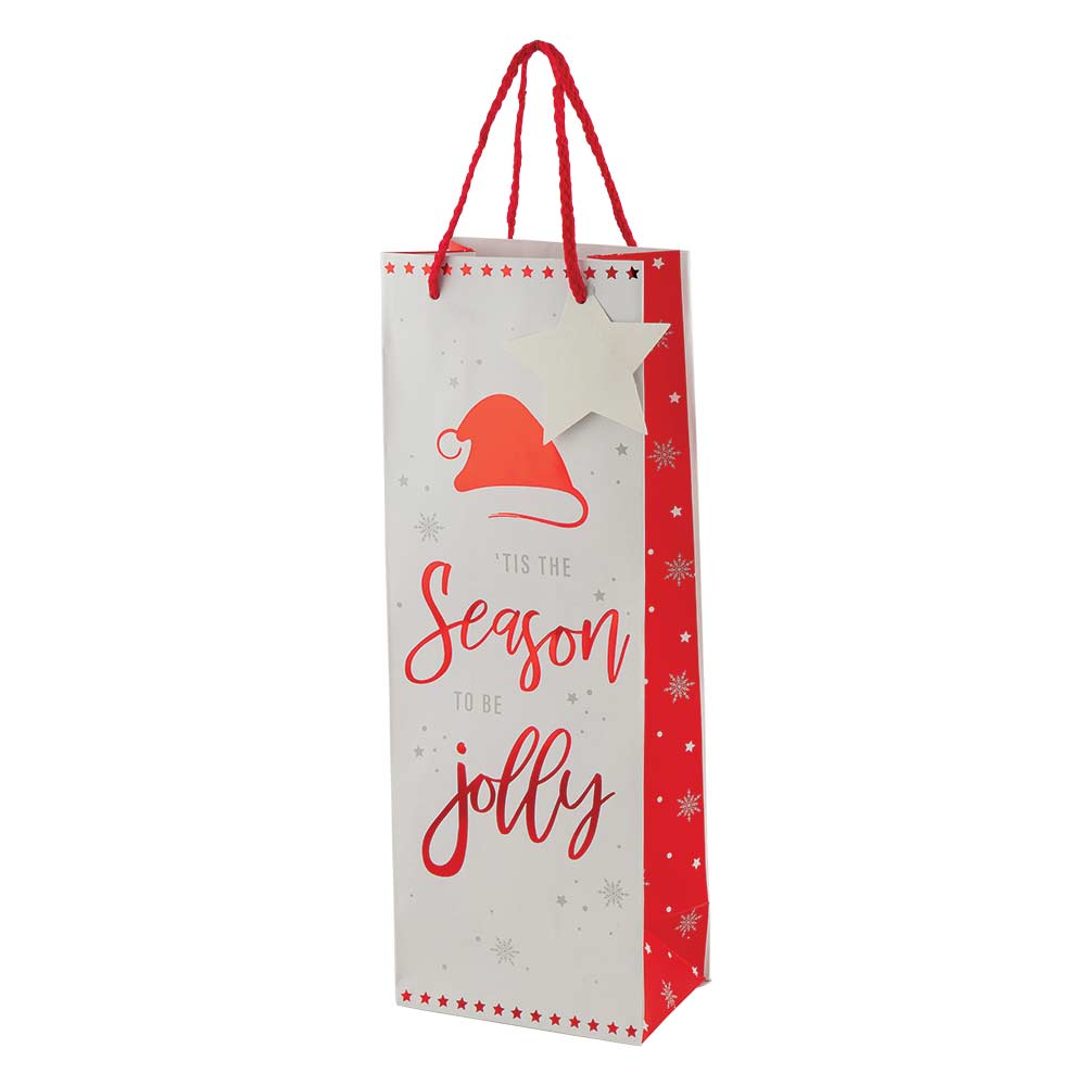 Tis the Season to Be Jolly Bottle Gift Bag