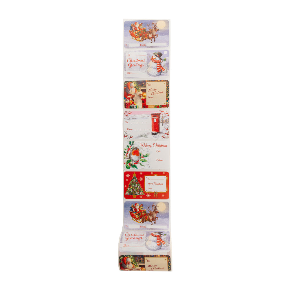 Self Adhesive Festive Gift Labels 150 Pack (58mm x 36mm)