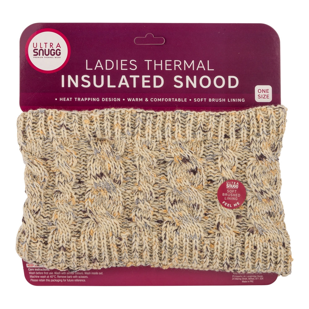 Ladies Lux Thermal Cream Snood 339343-cream