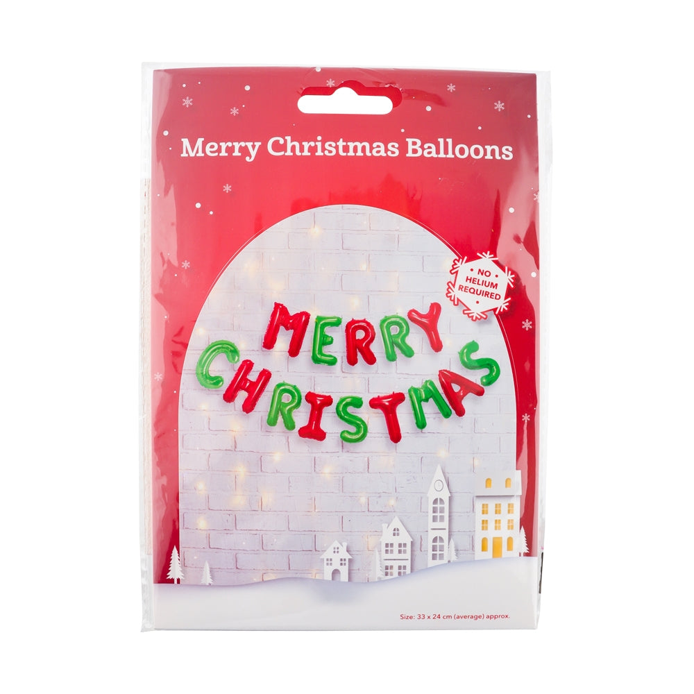 Merry Christmas Balloons - 14 Pack 340033