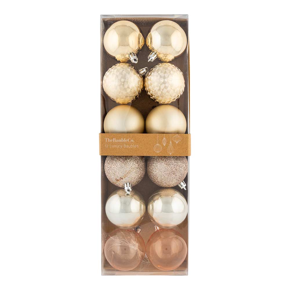 Luxury Christmas Baubles 12 Pack
