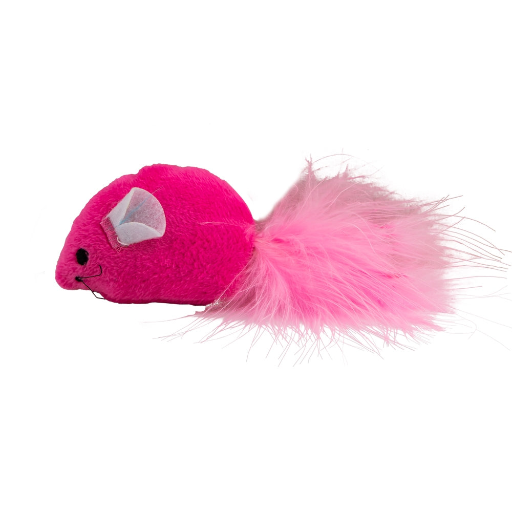 Fluffy Mouse Cat Toy - Blue / Pink 340118