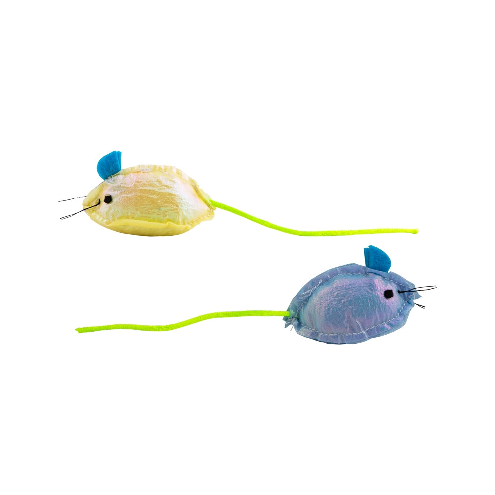 Iridescent Mouse Cat Toy - Blue / Yellow 340233