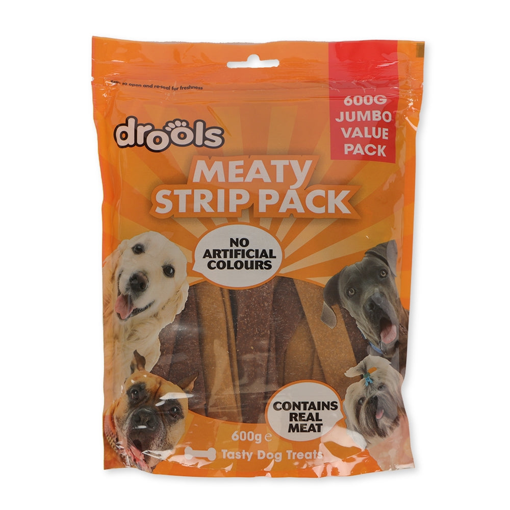 Drools Meaty Strip Pack 600G 340605
